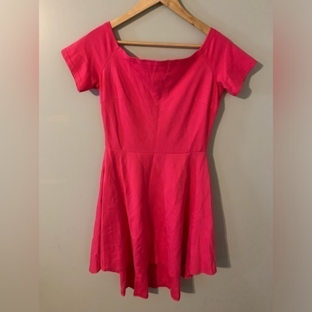 🆕 NWT sarin matthews pink square neck hi low dress